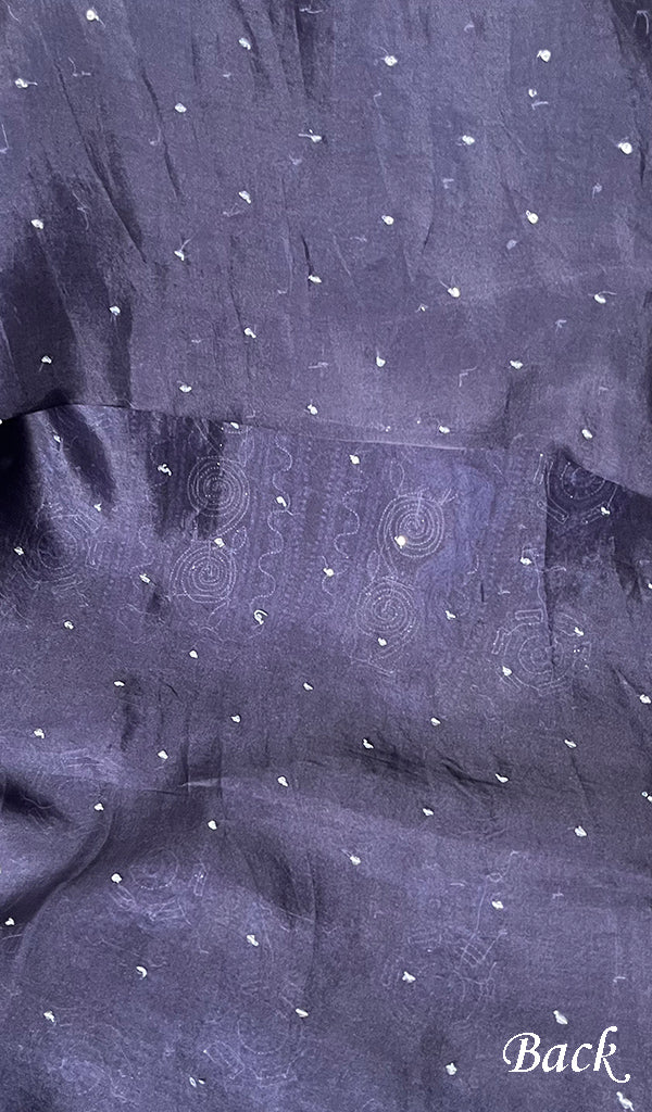 Women's Lakhnavi Handcrafted Pure Organza Chikankari Unstitched Kurta And Dupatta Set- HONC0272166