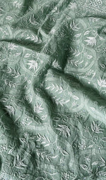 Load image into Gallery viewer, Women's Lakhnavi Handcrafted Mul Chanderi Semi - Stitched Kurta And Dupatta Set - HONC0200719