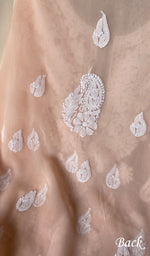 将图像加载到图库查看器中, Women's Lucknowi Handcrafted Faux-Georgette Chikankari Suit Material - HONC0263006