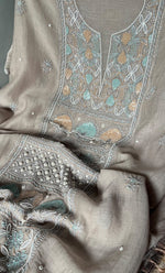 将图像加载到图库查看器中, Women's Lakhnavi Handcrafted Mul Chanderi Unstitched Kurta And Dupatta Set- HONC0307471