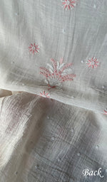 Load image into Gallery viewer, Tasbiya Women's Lakhnavi Handcrafted Mul Chanderi Unstitched Kurta And Dupatta Set - HONC0282552