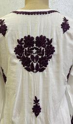 Load image into Gallery viewer, Women's Lucknowi Handcrafted Mul Cotton Chikankari Kurti- HONC0151125