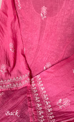 将图像加载到图库查看器中, Women's Lakhnavi Handcrafted Mul Chanderi Semi - Stitched Kurta And Dupatta Set - HONC0282431