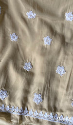 将图像加载到图库查看器中, Simran Women's Lakhnavi Handcrafted Modal Cotton Chikankari Unstitched Kurti Fabric - HONC0261064