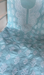 Load image into Gallery viewer, Women's Lakhnavi Handcrafted Cotton Unstitched Chikankari Suit Material - HONC0360776