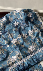 将图像加载到图库查看器中, Women's Lakhnavi Handcrafted Cotton Chikankari Unstitched Kurti Fabric - HONC0315329