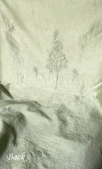Load image into Gallery viewer, Women's Lucknowi Handcrafted Unstitched Chanderi Silk Chikankari Full Suit Material - HONC0322711