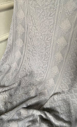 将图像加载到图库查看器中, Women's Lucknowi Handcrafted Viscose Georgette Unstitched Chikankari Suit Material - HONC0319625