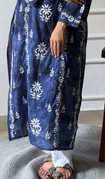 Load image into Gallery viewer, Women's Lucknowi Handcrafted Cotton Chikankari Kurti - HONC0348446