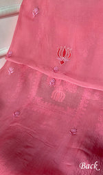 Load image into Gallery viewer, Women's Lakhnavi Handcrafted Pure Organza Chikankari Unstitched Kurta And Dupatta Set- HONC0351780