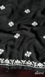 Load image into Gallery viewer, Women's Lakhnavi Handcrafted Modal Cotton Chikankari Unstitched Kurti Fabric - HONC0242110