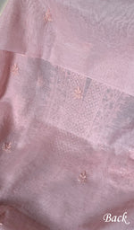 Load image into Gallery viewer, Women's Lakhnavi Handcrafted Mul Chanderi Chikankari Full Suit Material - HONC0271171