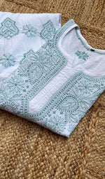 将图像加载到图库查看器中, Women's Lucknowi Handcrafted Cotton Chikankari Kurti - HONC0274389