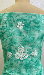 Load image into Gallery viewer, Women's Lucknowi Handcrafted Kota Chanderi Chikankari Kurta And Dupatta Set - HONC0142189