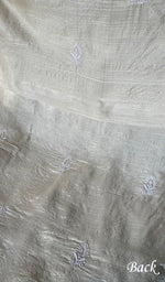 将图像加载到图库查看器中, Women's Lakhnavi Handcrafted Tussar Silk Chikankari Kurta And Dupatta Set - HONC0262815