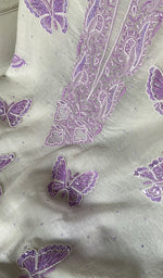 Load image into Gallery viewer, Titlee Women's Lakhnavi Handcrafted Mul Chanderi Unstitched Kurta And Dupatta Set - HONC0362623