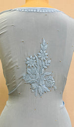 Load image into Gallery viewer, Aaliya Women's Lucknowi Handcrafted Crepe Chikankari Kurti - HONC0218238