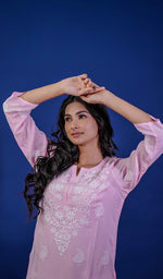 Load image into Gallery viewer, Reet Women's Lucknowi Handcrafted Cotton Chikankari Kurti - HONC0212049
