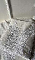 Load image into Gallery viewer, Hunar Women's Lakhnavi Handcrafted Mul Chanderi Kurta And Dupatta Set - HONC0295595