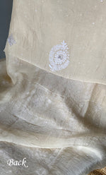 Load image into Gallery viewer, Women's Lakhnavi Handcrafted Pure Organza Chikankari Unstitched Kurta And Dupatta Set- HONC0304149