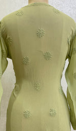 Load image into Gallery viewer, Women's Lucknowi Handcrafted Viscose Georgette Chikankari Top - HONC0155535