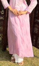 Load image into Gallery viewer, Faiza Women's Lucknowi Handcrafted Modal Cotton Chikankari Kurti - HONC0209801