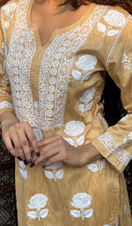 将图像加载到图库查看器中, Women's Lucknowi Handcrafted Cotton Chikankari Kurti - HONC0234307