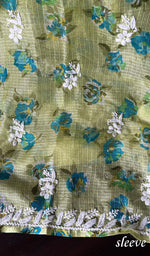 将图像加载到图库查看器中, Women's Lakhnavi Handcrafted Kota Cotton Chikankari Unstitched Kurti Fabric - HONC0268825