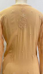 将图像加载到图库查看器中, Women's Lakhnavi Handcrafted Viscose Georgette Chikankari Kurti - HONC0172071