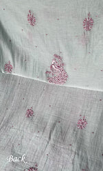 Load image into Gallery viewer, Firdauz Women's Lakhnavi Handcrafted Mul Chanderi Unstitched Kurta And Dupatta Set - HONC0302268