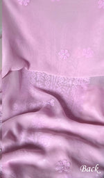 Load image into Gallery viewer, Women's Lakhnavi Handcrafted Viscose Georgette Chikankari Full Suit Material - HONC0267754