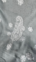 将图像加载到图库查看器中, Women's Lucknowi Handcrafted Faux-Georgette Chikankari Suit Material - HONC0274394