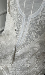 Load image into Gallery viewer, Women's Lakhnavi Handcrafted Mul Chanderi Semi - Stitched Anarkali And Dupatta Set - HONC0328252