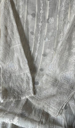 将图像加载到图库查看器中, Women's Lakhnavi Handcrafted Mul Chanderi Semi - Stitched Anarkali And Dupatta Set -HONC028461