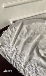 将图像加载到图库查看器中, Lucknowi Handcrafted Pure Silk Georgette Chikankari Unstitched Men's Kurta Fabric - HONC0284198