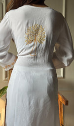 将图像加载到图库查看器中, Women's Lucknowi Handcrafted Crepe Chikankari Kurti- HONC0293378