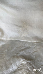 Load image into Gallery viewer, Women's Lakhnavi Handcrafted Tussar Silk Chikankari Unstitched Kurti Fabric - HONC0371823