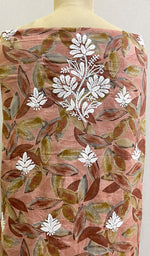 Load image into Gallery viewer, Women's Lakhnavi Handcrafted Cotton Chikankari Suit Material- HONC0194340