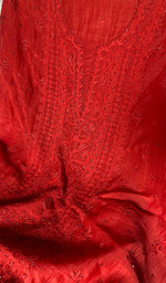 Load image into Gallery viewer, Women's Lakhnavi Handcrafted Mul Chanderi Unstitched Chikankari Full Suit - HONC0344342