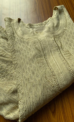 Load image into Gallery viewer, Yusra Women's Lakhnavi Handcrafted Viscose Georgette Chikankari Kurti - HONC0282703