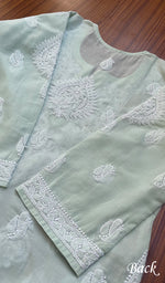 将图像加载到图库查看器中, Women's Lakhnavi Handcrafted Cotton Chikankari Kurti - HONC0267940