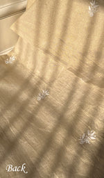 Load image into Gallery viewer, Women's Lakhnavi Handcrafted Tissue Chanderi Unstitched Kurta And Dupatta Set - HONC0284699