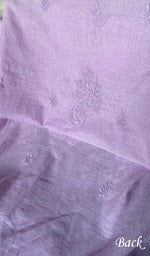 Load image into Gallery viewer, Women's Lakhnavi Handcrafted Mul Chanderi Unstitched Chikankari Full Suit Material - HONC0326124