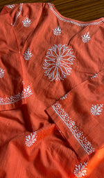 将图像加载到图库查看器中, Women's Lucknowi Handcrafted Cotton Chikankari Kurti - HONC0300995