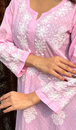 Load image into Gallery viewer, Anam Women's Lucknowi Handcrafted Cotton Chikankari Kurti - HONC0217259