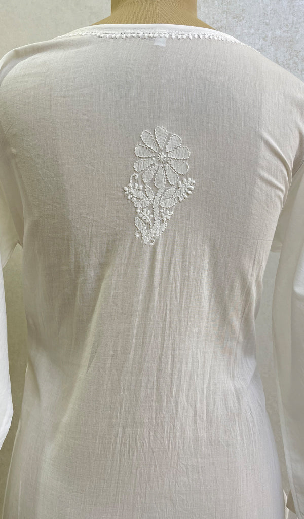 Mehreen Women's Lucknowi Handcrafted Cotton Chikankari Kurti - HONC0163024