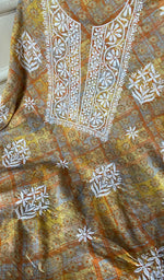 Load image into Gallery viewer, Alveena Women's Lakhnavi Handcrafted Cotton Chikankari Kurta And Kurta Dupatta Set - HONC0264807