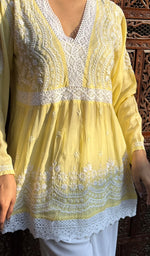 Load image into Gallery viewer, Alshifa Women's Lakhnavi Handcrafted Modal Cotton Chikankari Top - HONC0266098