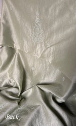将图像加载到图库查看器中, Women's Lucknowi Handcrafted Chanderi Silk Chikankari Full Suit Material - HONC0322746
