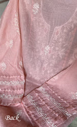 Load image into Gallery viewer, Women's Lakhnavi Handcrafted Mul Chanderi Semi - stitched Kurta And Dupatta Set- HONC0282419